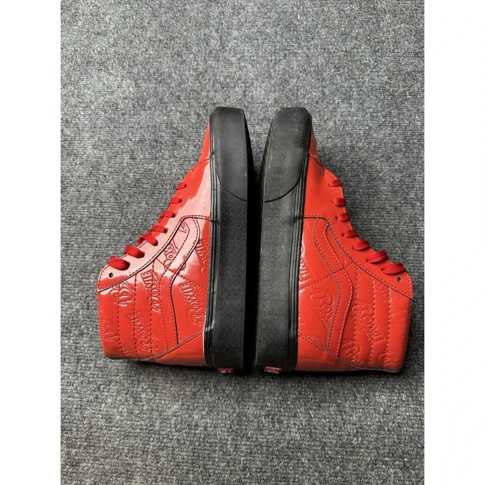 Womens Vans Sk8-Hi Platform 2.0 Bowie Ziggy Red Leather, Size US 8